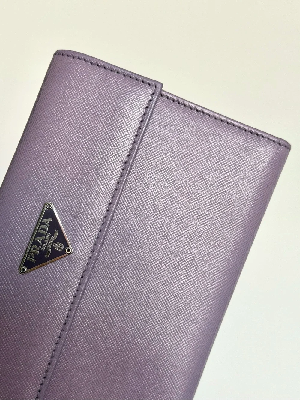 Prada Purple Leather Compact Wallet